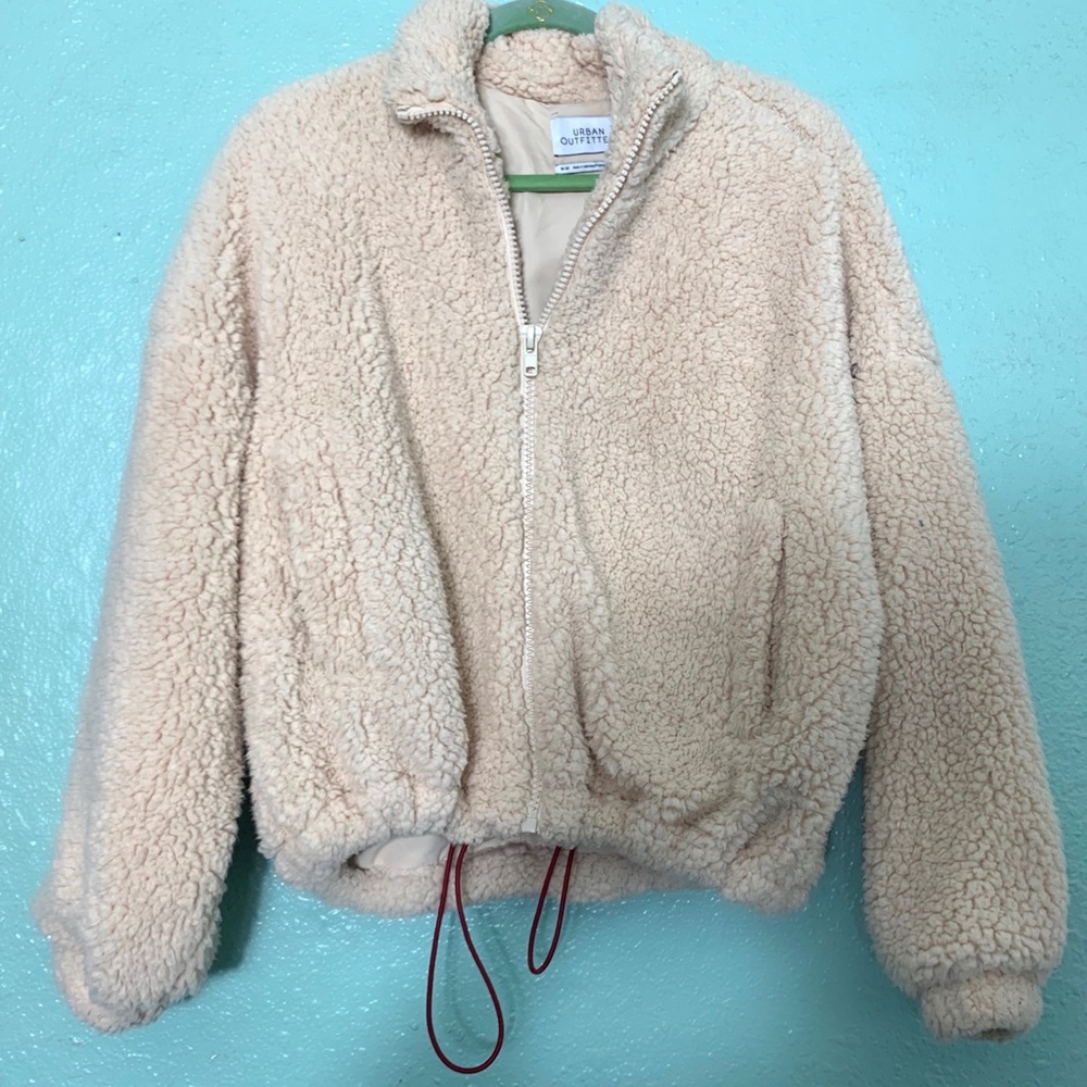 Urban Outfitters Willow Fuzzy Drawstring Teddy
